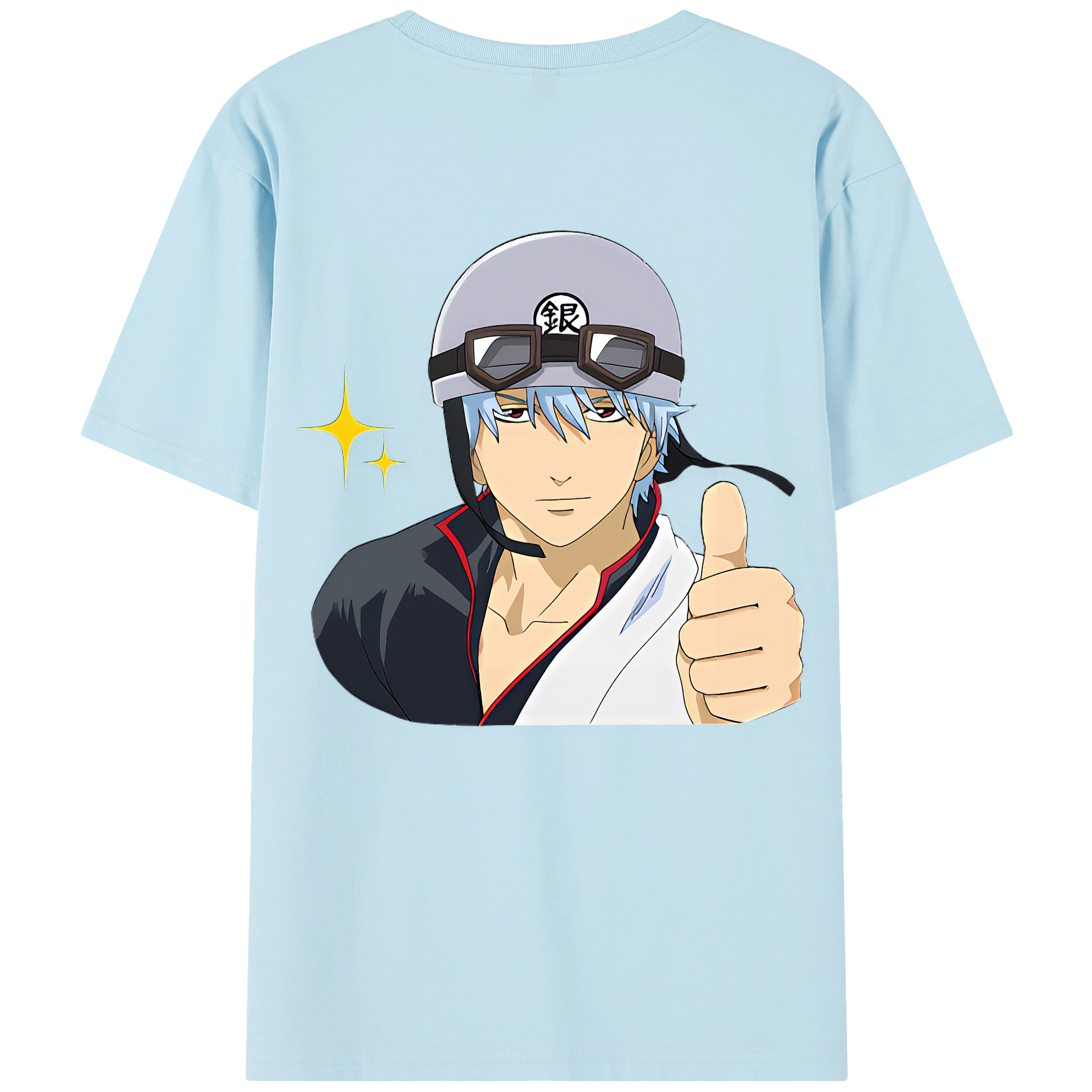 （画像用） ぎんたま 坂田銀時（さかたぎんとき） 神楽 志村新八（しむら しんぱち） GINTAMA Sakata Gintoki Kagura Shimura Shinpachi 綿100％半袖Tシャツ（背面プリント）